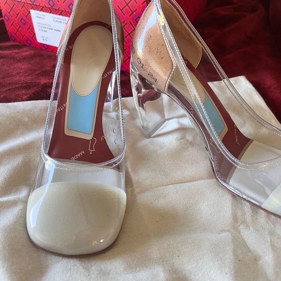 Tory BURCH Clear pumps 90mm Square Toe heel - Picture 5 of 11